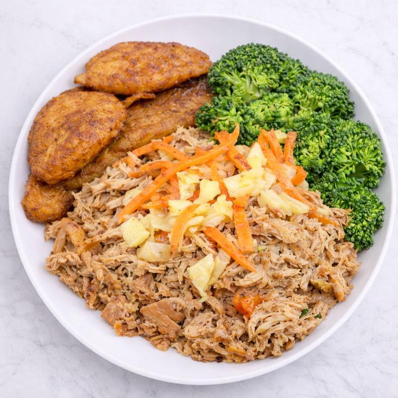 Island Jerk Pulled Pork with Plantains