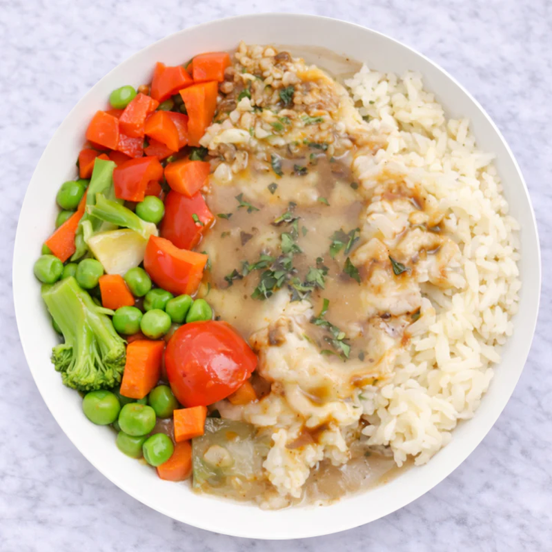 Savory Beef & Veggie Mash Bowl
